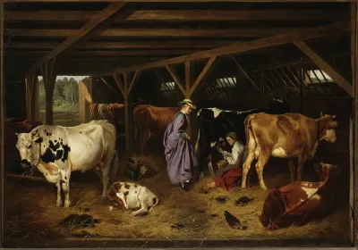 In the barn