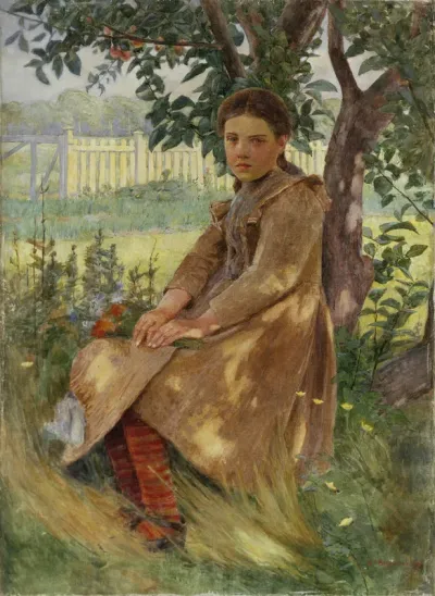 In the shade of the apple tree