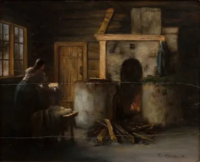 In the washing cabin