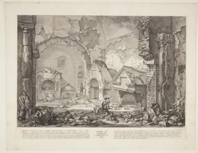 Indgangen til L. Arruntius og hans hushold's gravkammer [...]