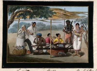 India: a fishmonger's stall