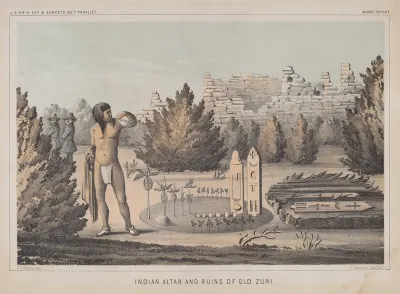 Indian Altar and Ruins of Old Zuni