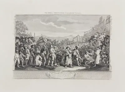 Industry and Idleness: plate 11. The Idle 'Prentice Executed at Tyburn