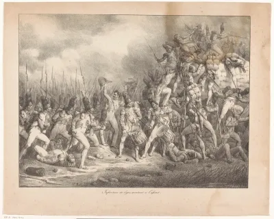 Infanteriesoldaten van de linie in de aanval
