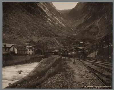 Ingang van de Gotthardtunnel bij Göschenen