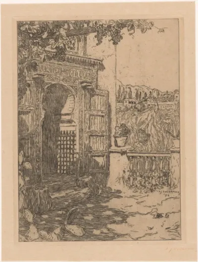 Ingang van de Oratorio del Partal in het Alhambra te Granada