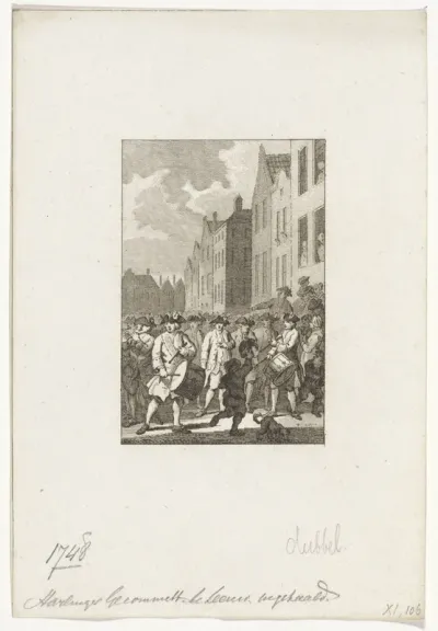 Inhaling van de Harlinger Gecommitteerden te Leeuwarden, 1748