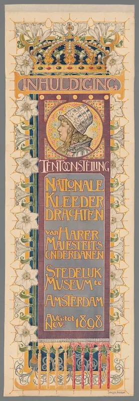 Inhuldiging, Tentoonstelling Nationale klederdrachten van Harer Majesteits onderdanen Stedelijk Museum te Amsterdam Aug. tot Nov. 1898