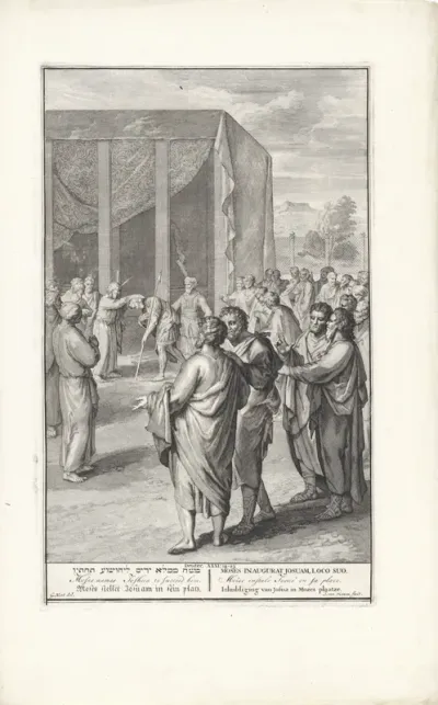 Inhuldiging van Jozua als Mozes' opvolger