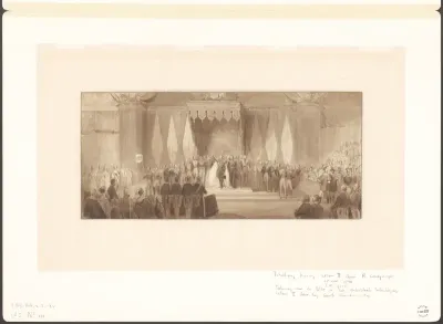 Inhuldiging van koning Willem II in de Nieuwe Kerk