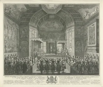 Inhuldiging van prins Willem V tot Ridder in de Orde van de Kousenband, 1752