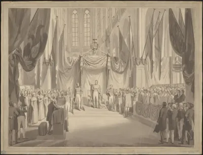 Inhuldiging van Willem I als soeverein vorst der Nederlanden in de Nieuwe Kerk te Amsterdam