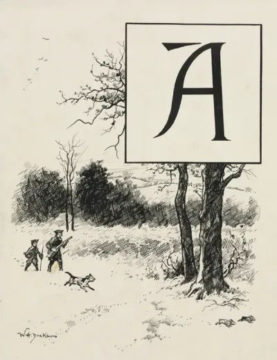 Inital A for Chapter VI from "Lorna Doone"