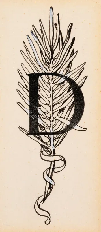 Initial D for Poem Number Fifteen Stolt (original drawing for the Tales of Ensign Stål, Swedish edition)