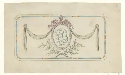 Initialen JB in een medaillon