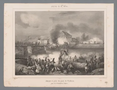 Inname van de brug van Walem