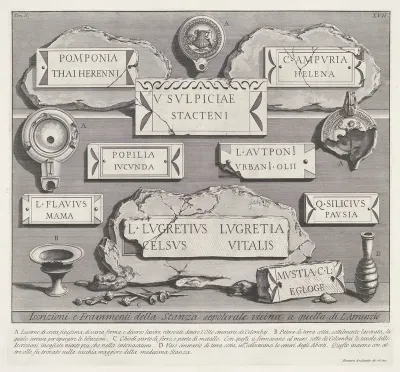 Inscripties en fragmenten uit een graftombe