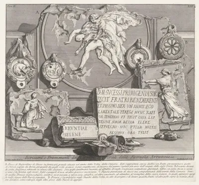Inscripties en fragmenten uit graftombe van de Arruntius familie