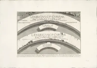 Inscripties op bogen van de Pons Fabricius te Rome