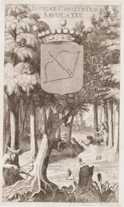 Insigne Comitatus Savolaxiae (Savon kreivikunnan vaakuna), after Johan van den Aveelen