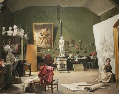 Intérieur de l'atelier de Léon Cogniet en 1831