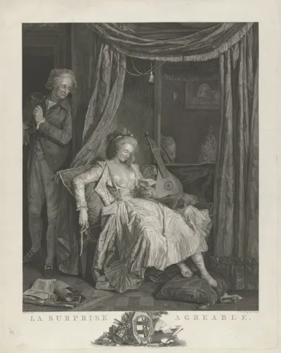 Interieur met brieflezende vrouw