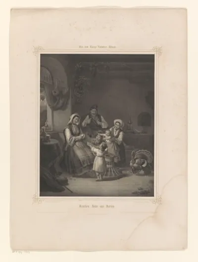 Interieur met familie uit Istrië