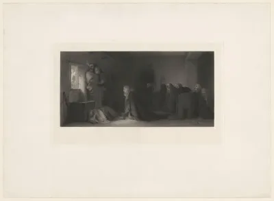 Interieur met figuren