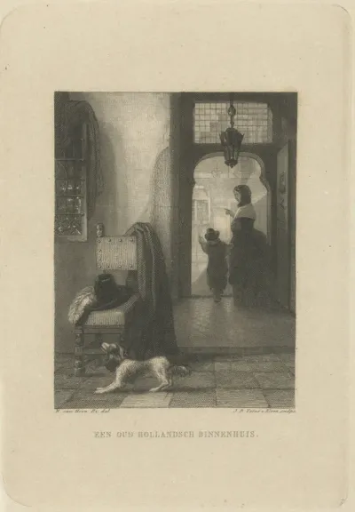 Interieur met hond