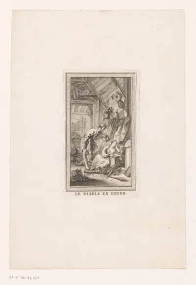 Interieur met man en vrouw
