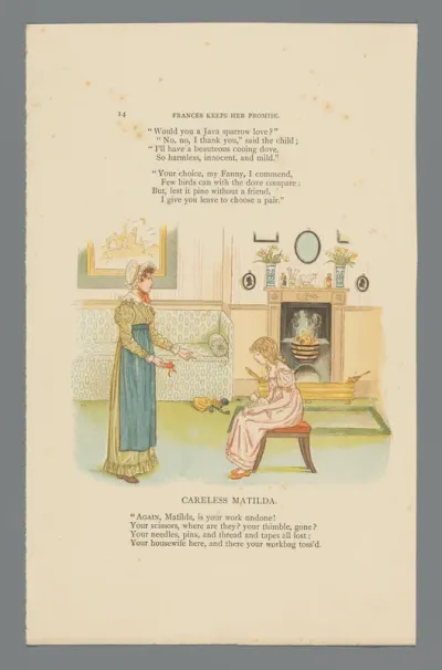 Interieur met moeder en dochter