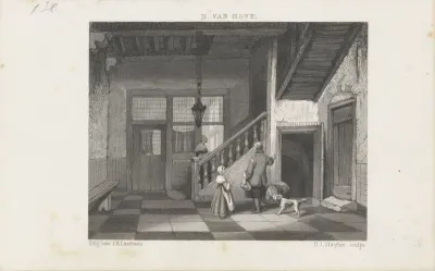 Interieur met trapopgang