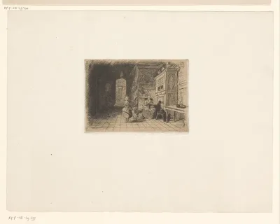 Interieur met twee vrouwen