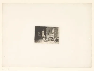 Interieur met twee vrouwen