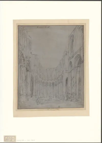 Interieur Nieuwe Kerk Amsterdam na de brand van 1645