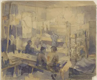 Interieur van barak 23 A