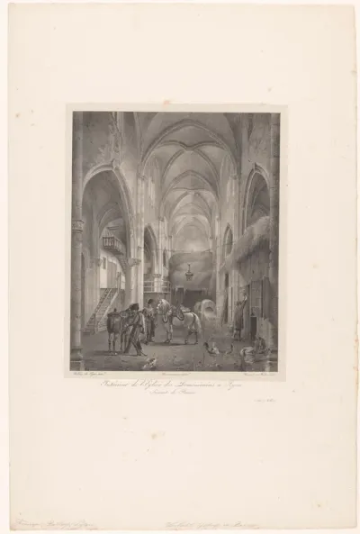 Interieur van de Dominicanerkerk Saint-Nom-de-Jésus in Lyon