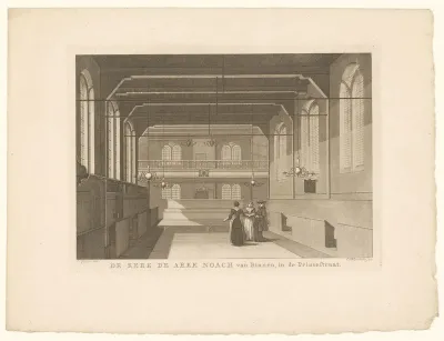 Interieur van de Doopsgezinde Kerk De Arke Noach te Amsterdam