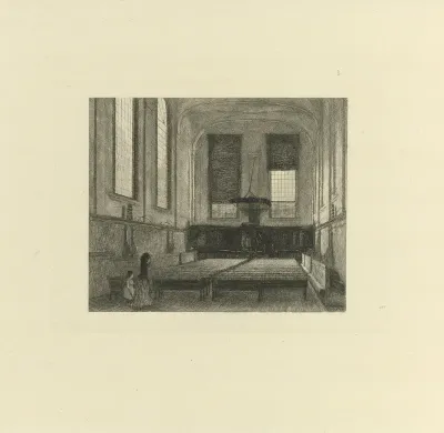 Interieur van de Doopsgezinde Kerk te Utrecht
