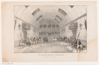 Interieur van de Franse manege in Amsterdam