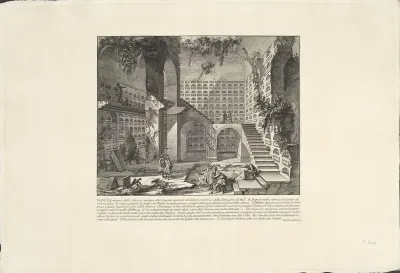 Interieur van de graftombe van de vrijgelatenen en slaafgemaakten van de familie van Augustus