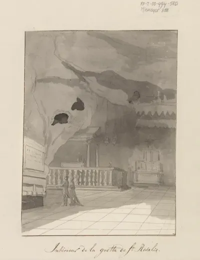 Interieur van de grot van Santa Rosalia