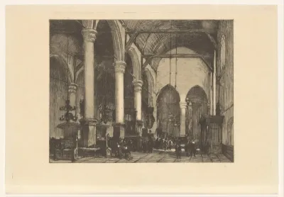 Interieur van de Grote Kerk in Edam