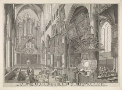 Interieur van de Grote Kerk te Dordrecht