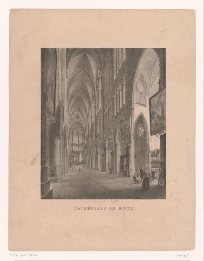 Interieur van de Kathedraal Saint-Étienne van Metz