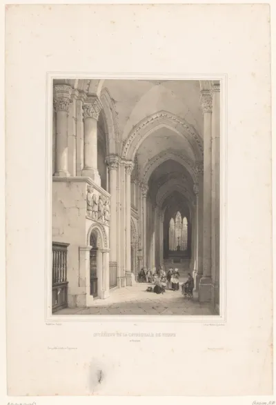 Interieur van de kathedraal Saint-Maurice te Vienne