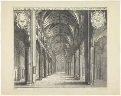 Interieur van de kathedraal te Lincoln