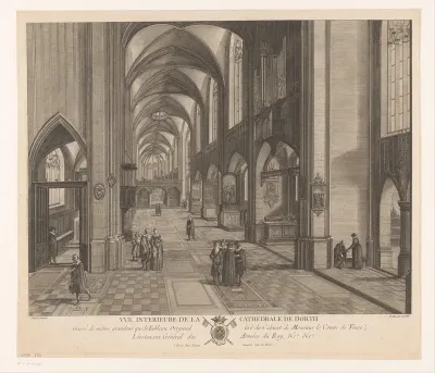Interieur van de kathedraal van Dordrecht