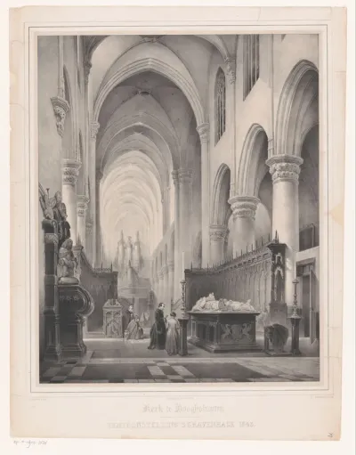 Interieur van de kerk in Hoogstraten