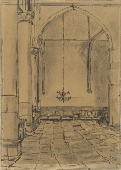 Interieur van de kerk in Hoorn